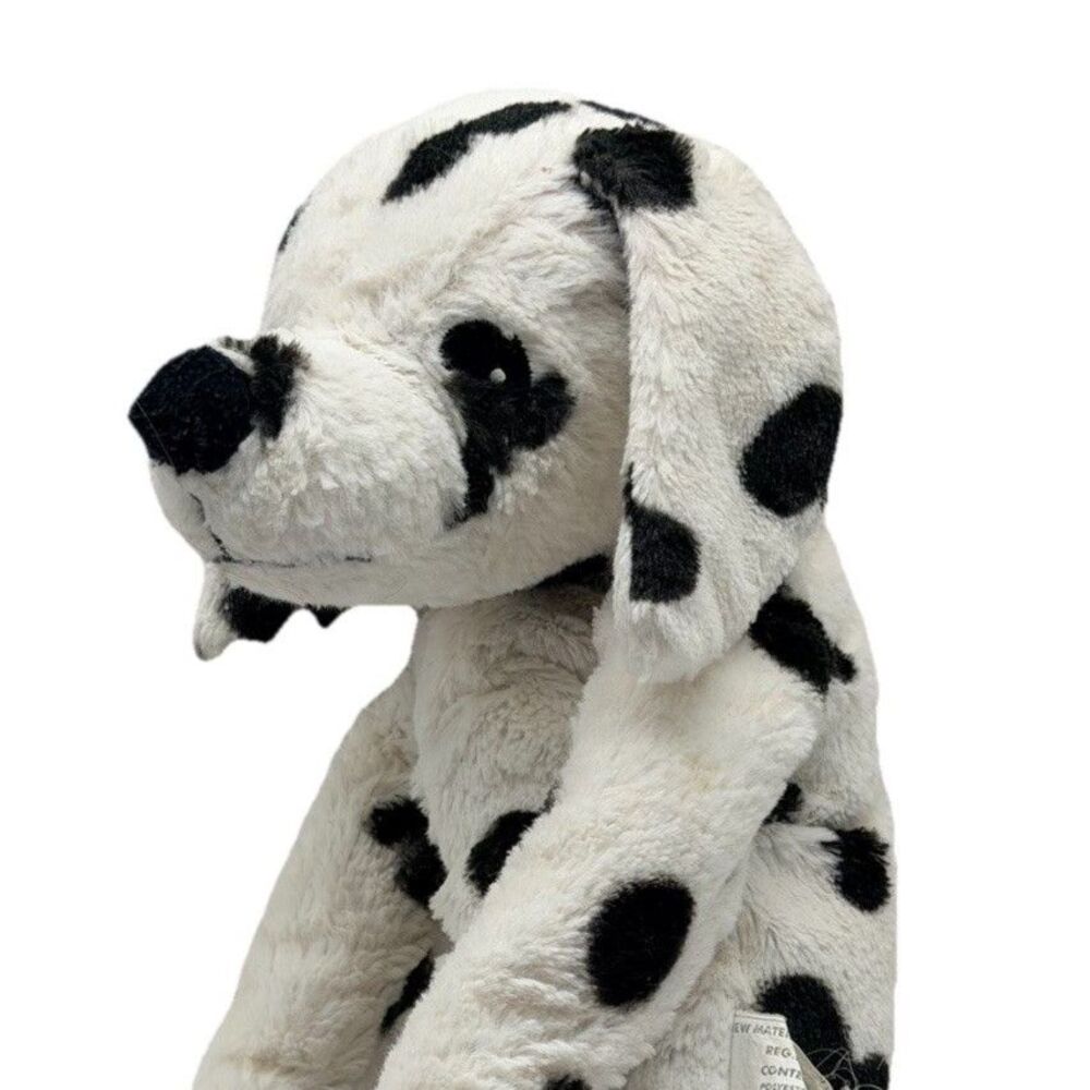 IKEA Dalmatian Plush Dog Gosig Vovven Black White Spots Stuffed Puppy Floppy 20”